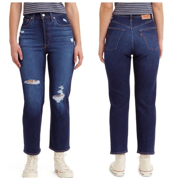 Levi's Denim - 🎉 SALE 🎉 NWT Levi's Women's Ribcage Dark Blue Straight Leg Ankle Jeans